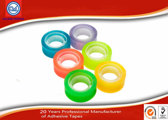 China Da fita autoadesiva dos artigos de papelaria do arco-íris BOPP ligação alta colorida com núcleo plástico fornecedor