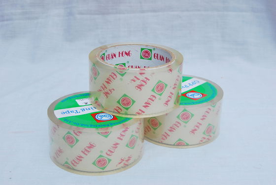 China Fita de empacotamento impressa de Bopp com seu tipo ou logotipo 0.05mm x 45mm x 50m fornecedor